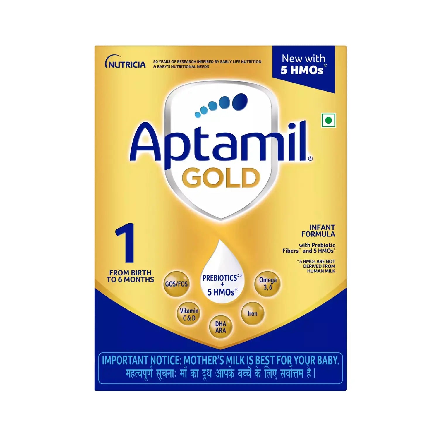 Aptamil Gold infant formula packaging on a white background
