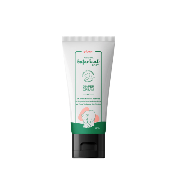 Pigeon Botanical Baby Diaper Cream tube on a white background