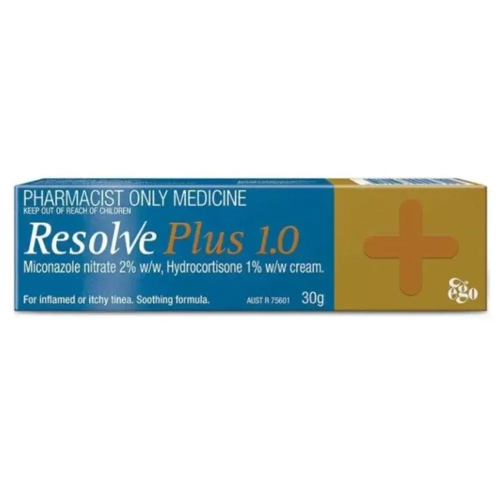 Resolve Plus 1.0 cream packaging on a white background