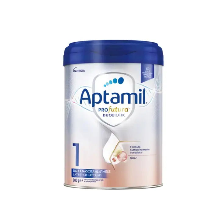 Aptamil ProFutura DuoBiotik baby formula can on a white background